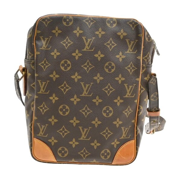 LOUIS VUITTON Logo Danube MM Shoulder Bag Monogram Leather Brown M45264 37EE867 - Picture 3 of 16